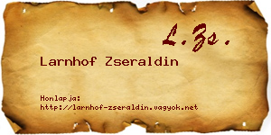 Larnhof Zseraldin névjegykártya
